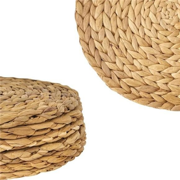 (4 Sizes: 12"-13"-14"-15") Woven Placemat Round Set of 6, Large (12" - Set of 6) - Picture 5 of 6